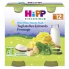 Image de Hipp Bio Mon Dîner Bonne Nuit Bol Tagliatelles Epinards Fromage +12m Lot de 2 x 250g