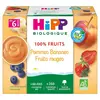 Image de Hipp Pommes Bananes Fruits rouges dès 6 mois Coupelles 4 x100g