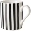 Image de Tasse à café en céramique rayures noires et blanches 8.5x5.8x6cm