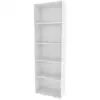 Image de Bibliothèque avec 5 compartiments, blanc 60 x 190cm