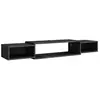 Image de Meuble tv avec des étagères ouvertes béton noir 139,7x20,3cm