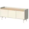 Image de Meuble tv avec 3 portes crème 140x63cm