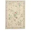 Image de Tapis floral tissé plat - beige 70x120 cm