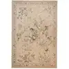 Image de Tapis floral tissé plat - Beige 80x150 cm