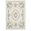 Image de Tapis floral aubusson tissé plat - beige 60x90 cm