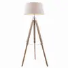 Image de Lampadaire trepied en bois blanc