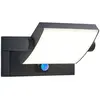 Image de Applique murale solaire en aluminium noir