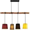 Image de Suspension en tissu en bois marron