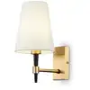 Image de Applique murale de style classique avec abat-jour en tissu blanc