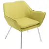 Image de Fauteuil lounge avec accoudoirs assise en tissu Vert