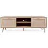 Image de Meuble tv 2 portes l150 cm - impression effet rotin