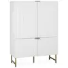 Image de Buffet haut 4 portes h142 x l100 cm - blanc