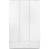 Image de Armoire 3 portes 2 tiroirs blanc- L120 x H191 x P55 cm