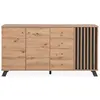 Image de Buffet 3 portes et 4 tiroirs effet bois - l160 x h85 cm