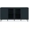 Image de Buffet 4 portes dont 2 vitrées bleu marine - L180 cm