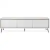 Image de Meuble tv 3 abattants l175 cm - chêne et blanc