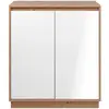 Image de Petit buffet 2 portes l79 cm - chêne et blanc