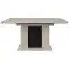 Image de Table à manger extensible 160-200x90x76 cm taupe et noir - DEXT
