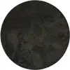 Image de Tapis rond en velours noir 133x133 cm
