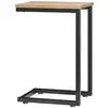 Image de Table d’appoint effet bois et métal noir