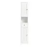 Image de Meuble colonne 2 portes effet bois blanc