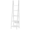 Image de Étagère style échelle avec 5 étages effet bois blanc