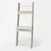 Image de Bibliothèque avec bureau cubique et 2 étagères effet bois naturel