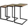 Image de Ensemble de trois tables basses à cadre en métal noir