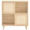 Image de Buffet avec 2 portes coulissantes effet bois