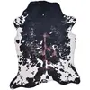 Image de Tapis en peau de vache artificielle noir et blanc 150x190