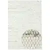 Image de Tapis tissé à la main en laine blanc 190x290