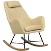Image de Fauteuil à bascule tissu jaune