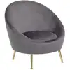 Image de Fauteuil en velours gris h81