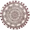 Image de Tapis en tissu rouge 120x120cm