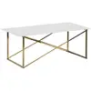 Image de Table basse verre de sécurité blancdoré
