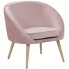 Image de Fauteuil en velours rose h73