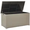 Image de Coffre de rangement 155 cm 75 cm polyrotin taupe