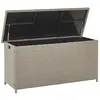 Image de Coffre de rangement 126 cm 46 cm polyrotin taupe