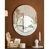 Image de Miroir en bois d'ingénierie rose doré 65x50