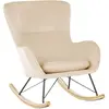 Image de Fauteuil à bascule velours beige
