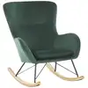 Image de Fauteuil à bascule velours vert foncé