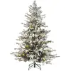 Image de Sapin de noël artificiel enneigé led 180 cm blanc