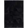 Image de Tapis en fausse fourrure uni noir 140x200 cm