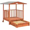 Image de Bac à sable avec toit uv50 pour enfant en bois