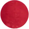 Image de Tapis lavable et antidérapant, uni, rouge, 200 cm, rond