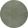 Image de Tapis lavable et antidérapant, uni, vert foncé, 200 cm, rond