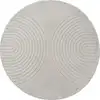 Image de Tapis moderne salon scandinave, gris, 120 cm, ronde