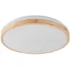 Image de Plafonnier led en bois marron