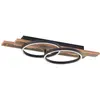 Image de Plafonnier led en bois marron