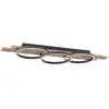 Image de Plafonnier led en bois marron